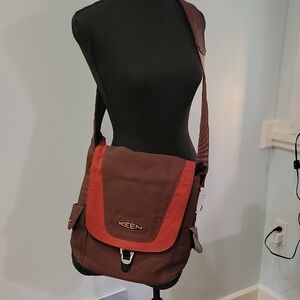 Keen Oswego Transport Messenger Bag Brown Rust EUC
